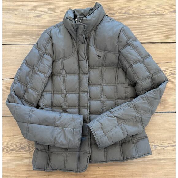 abercrombie and fitch A&F down puffer full zip jacket womens Medium - Picture 1 of 8